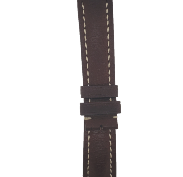 Fortis Swiss Brown Strap White Stitched Front