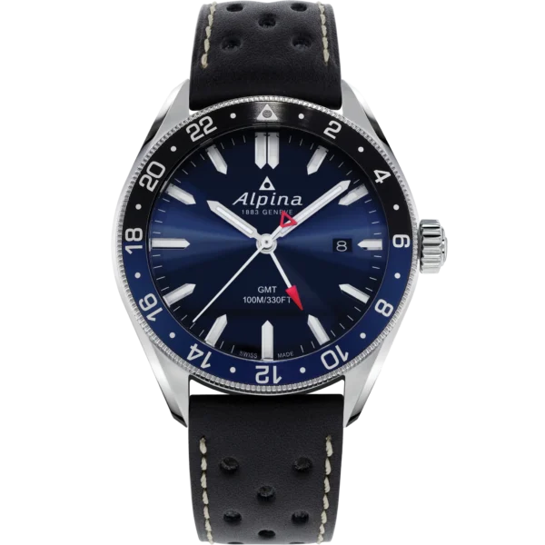 ALPINA QUARTZ GMT NAVY BLUE AL-247NB4E6